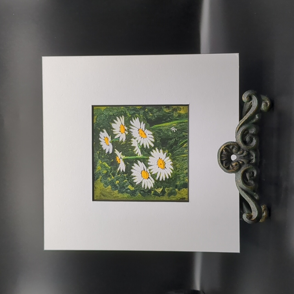 Floral Art Print with White Daisies